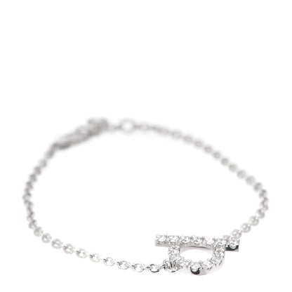 Hermes 18K White Gold Diamond Finesse Bracelet XS 1 of 6