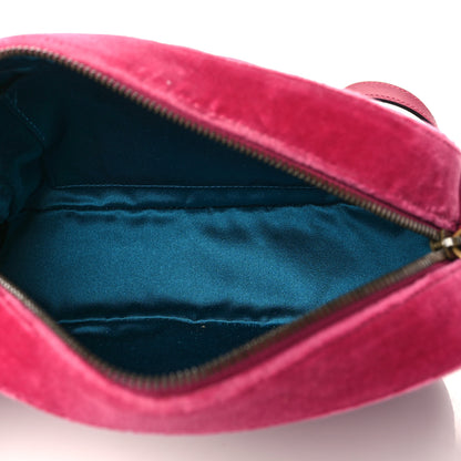 Gucci Velvet Matelasse Small GG Marmont Chain Shoulder Bag Light Raspberry Rose 5 of 6