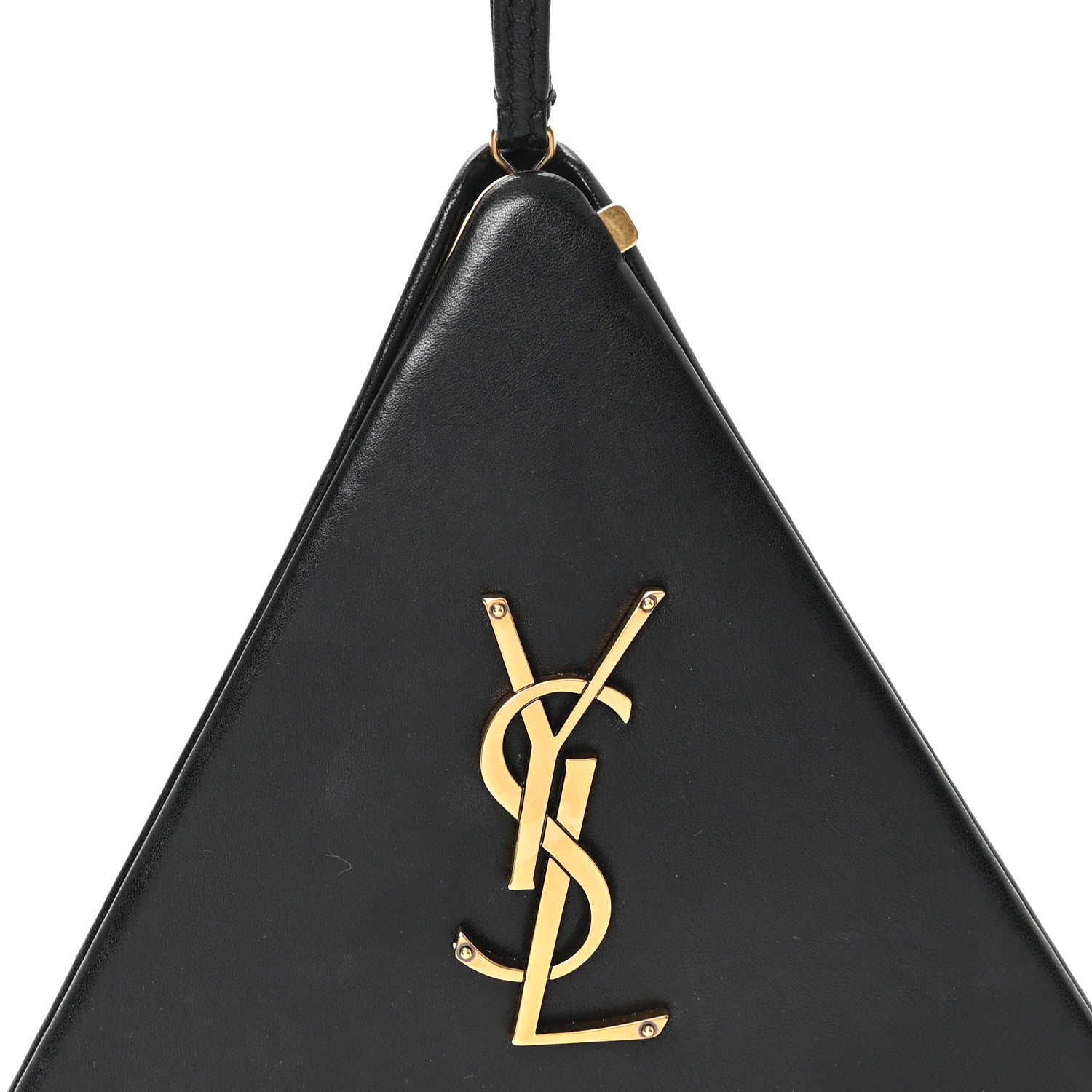 Saint Laurent Lambskin Pyramid Clutch Black 7 of 9