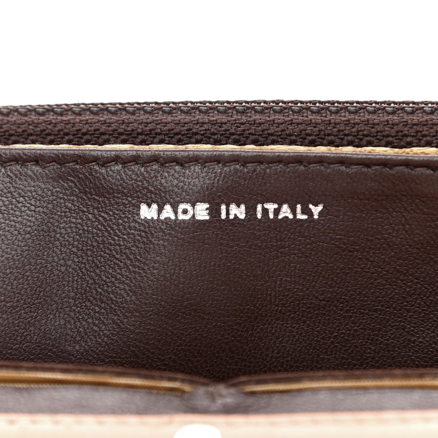 Lambskin Logo Embossed Wallet On Chain WOC Light Pink
