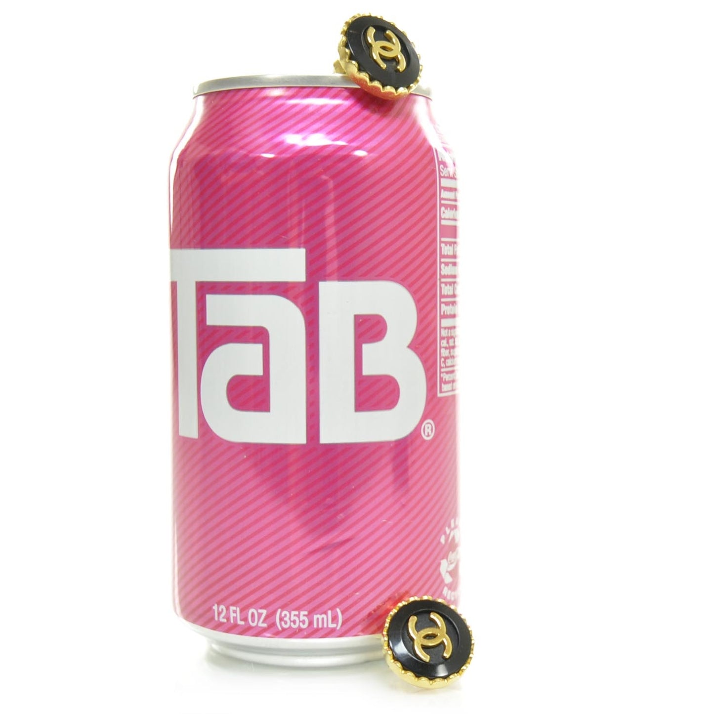 CC Clip On Earrings Black and Gold 96P