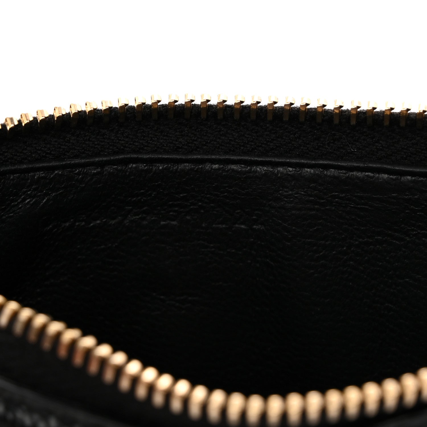 Saint Laurent Grain De Poudre Matelasse Chevron Monogram Fragments Zippered Card Case Black 6 of 9
