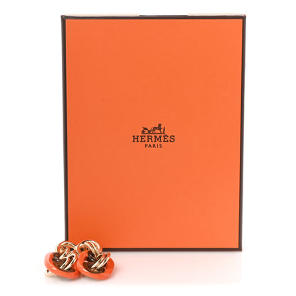 Hermes Permabrass Horn Small Eurydice Earrings Systeme 5 of 5