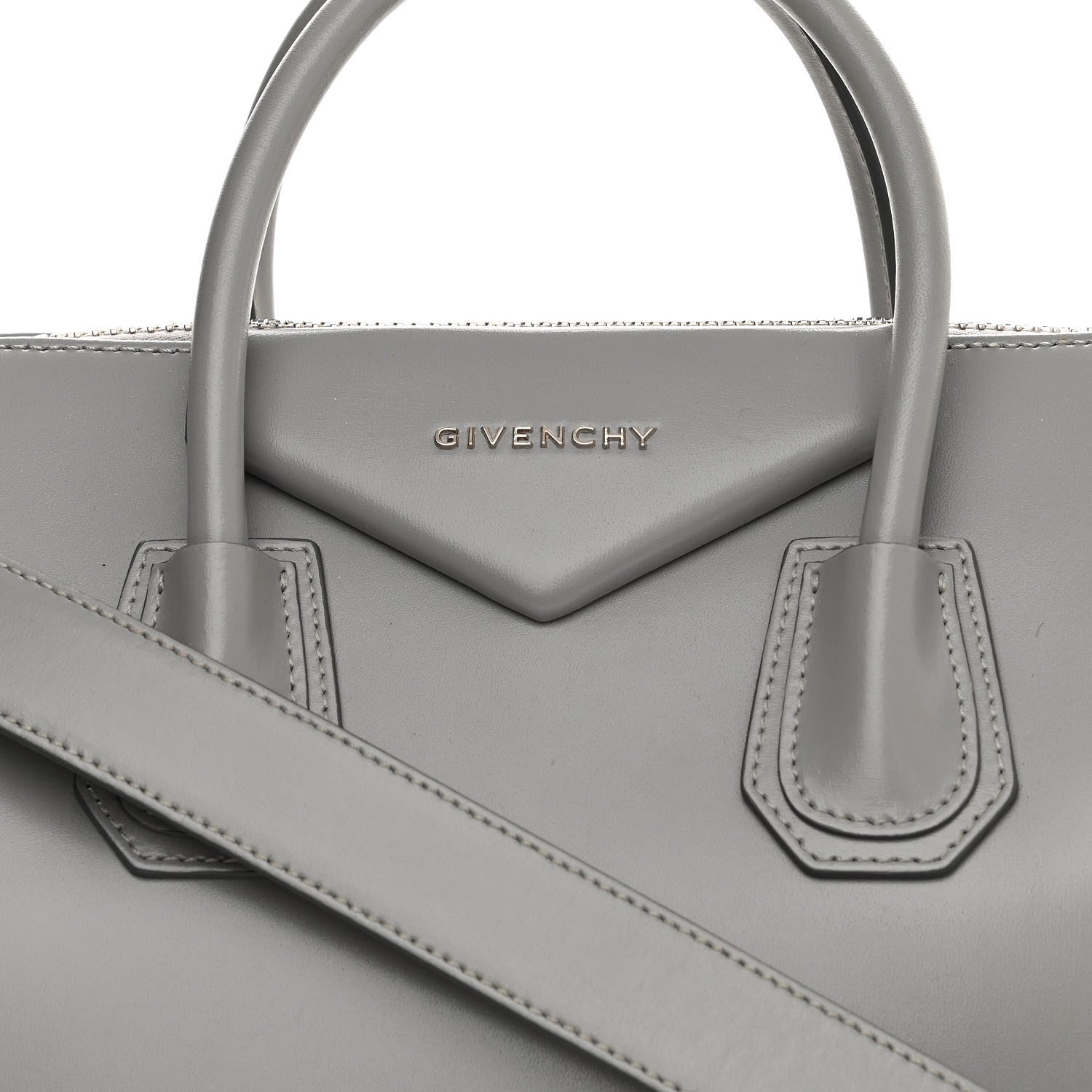 Givenchy Shiny Lord Calfskin Medium Antigona Pearl Grey 7 of 11