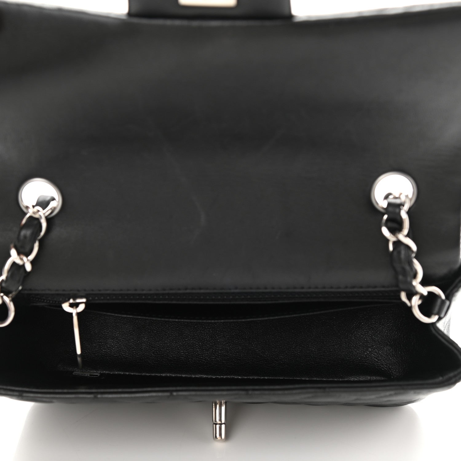 Chanel Lambskin Quilted Mini Rectangular Flap Black 5 of 11