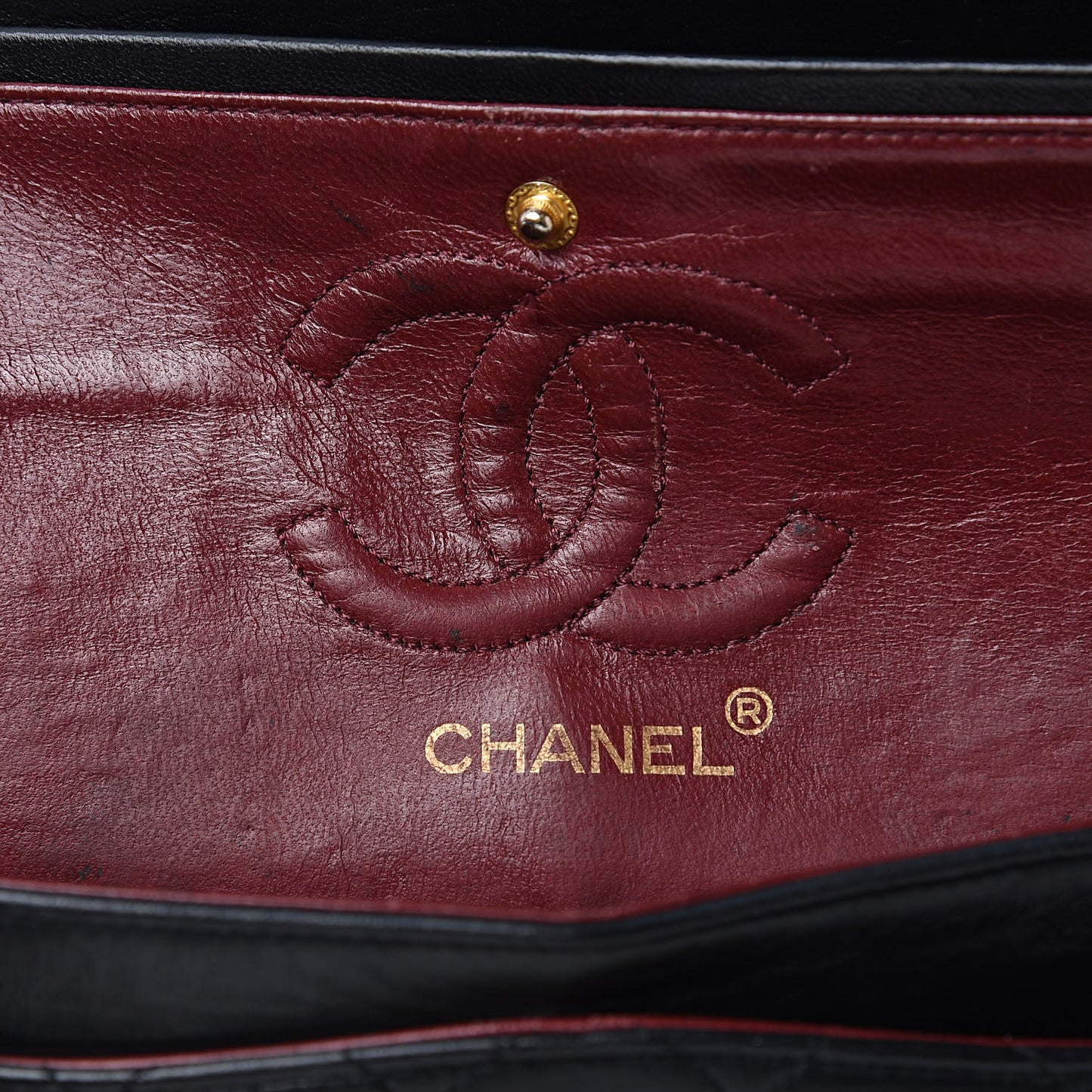 Lambskin Quilted Small Double Flap Black