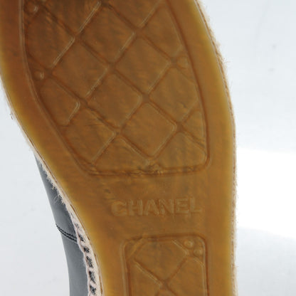 Chanel Lambskin CC Espadrilles 40 Black 7 of 10