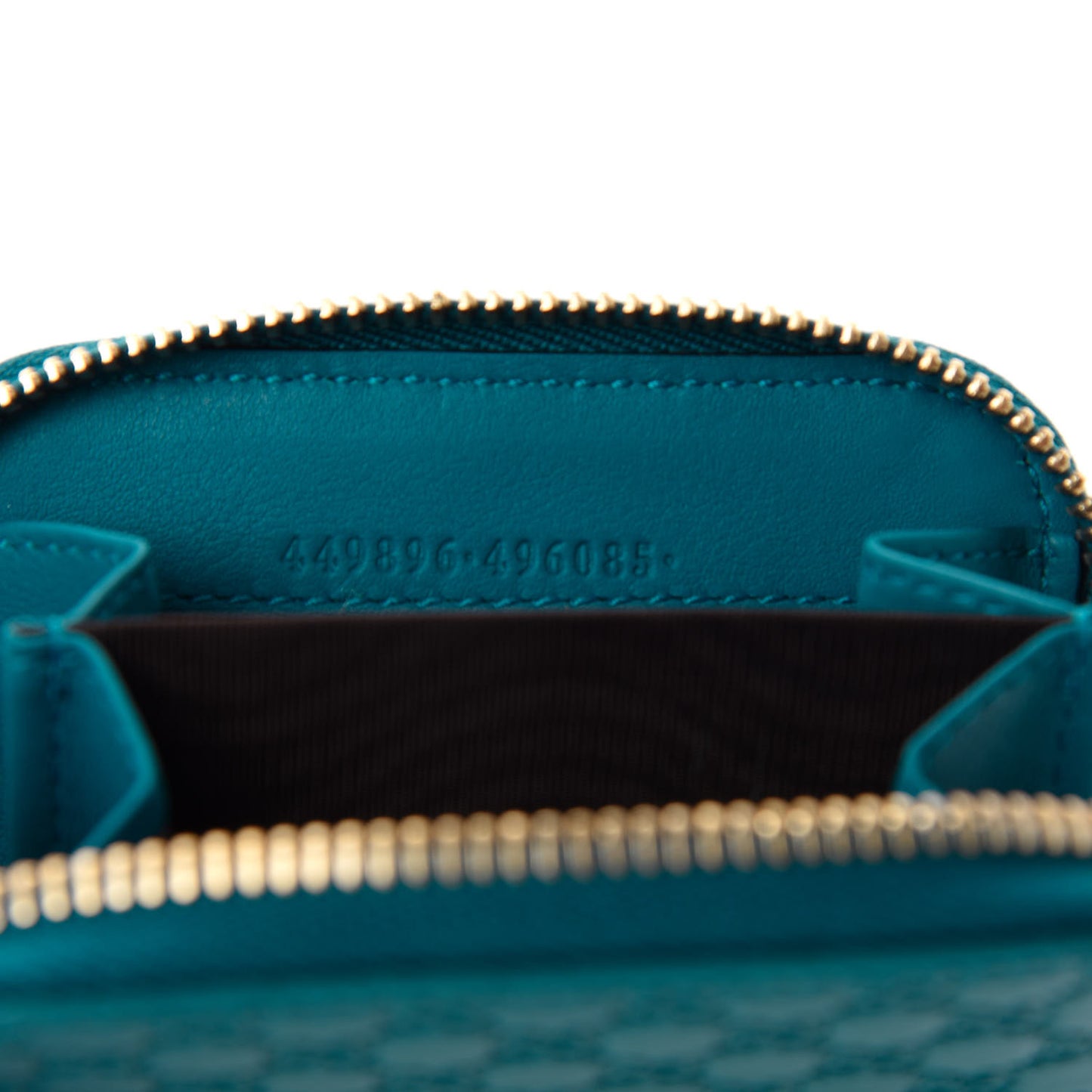Microguccissima Zip Around Card Case Deep Cobalt