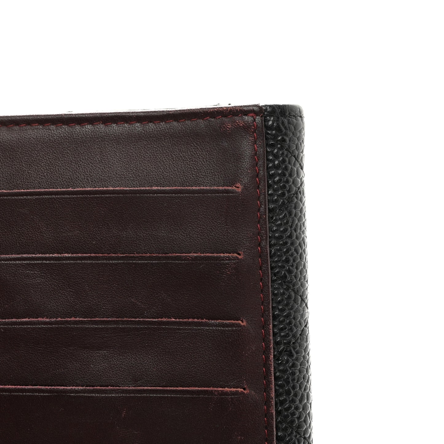 Caviar Quilted Large Gusset Flap Wallet Black