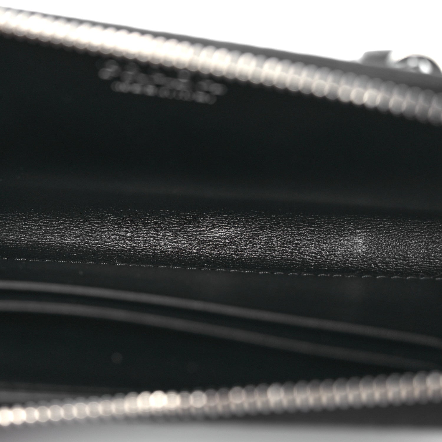 Prada Vitello Daino Triangle Zip Around Keychain Black 6 of 11