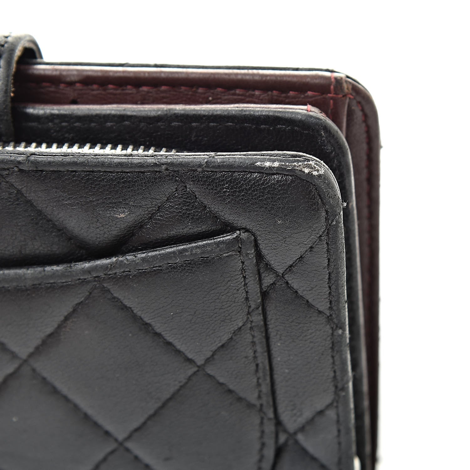 Chanel Lambskin Quilted Zipped Pocket Wallet Black 16 of 19