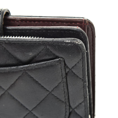 Chanel Lambskin Quilted Zipped Pocket Wallet Black 16 of 19