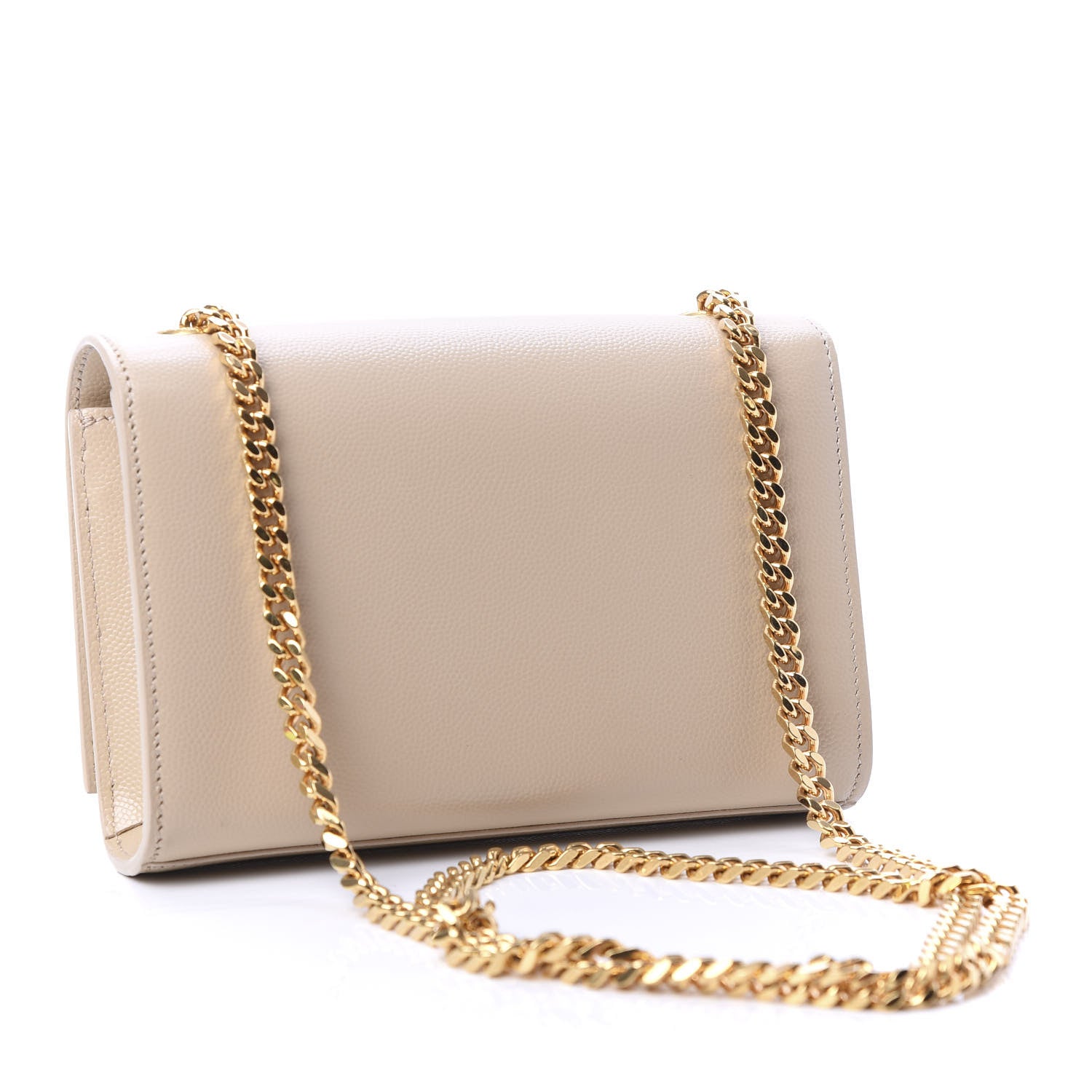 Saint Laurent Grain De Poudre Small Monogram Kate Satchel Nude Powder 3 of 11