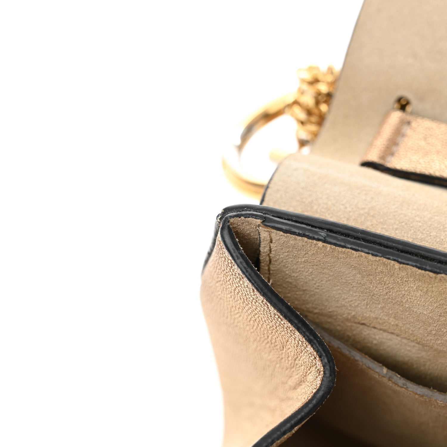Chloe Metallic Goatskin Mini Drew Shoulder Bag Pale Gold 11 of 12