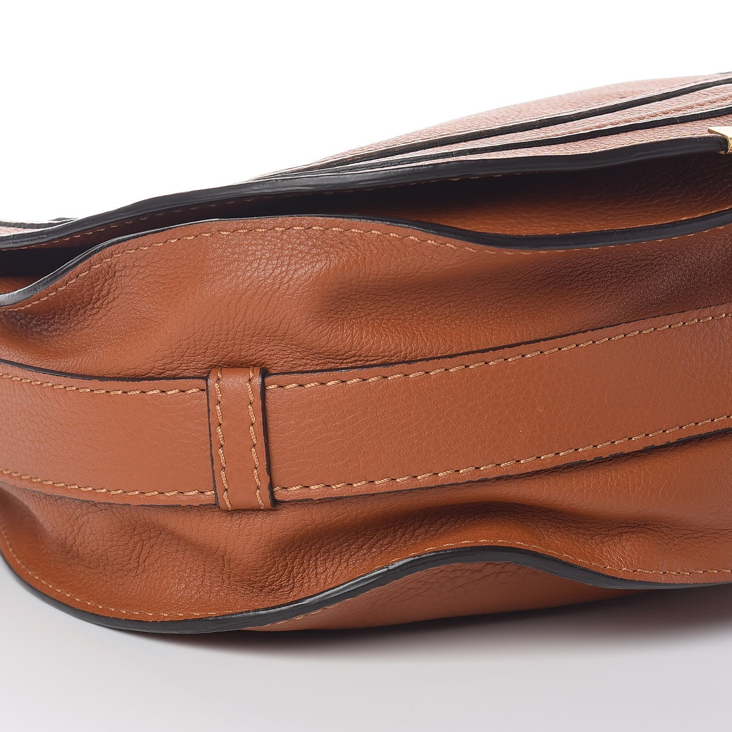 Chloe Calfskin Medium Marcie Round Crossbody Bag Tan 8 of 9