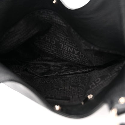 Chanel Grained Calfskin Tassel Hobo Black 5 of 9