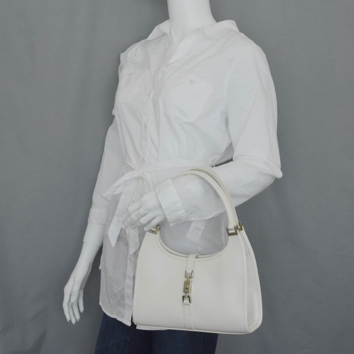 Gucci Leather Small Bardot White 2 of 13