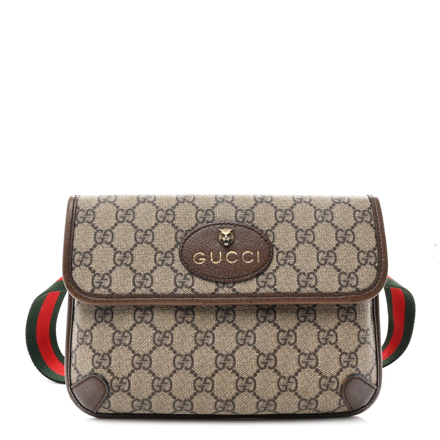 Gucci GG Supreme Monogram Neo Vintage Web Belt Bag Brown 1 of 10