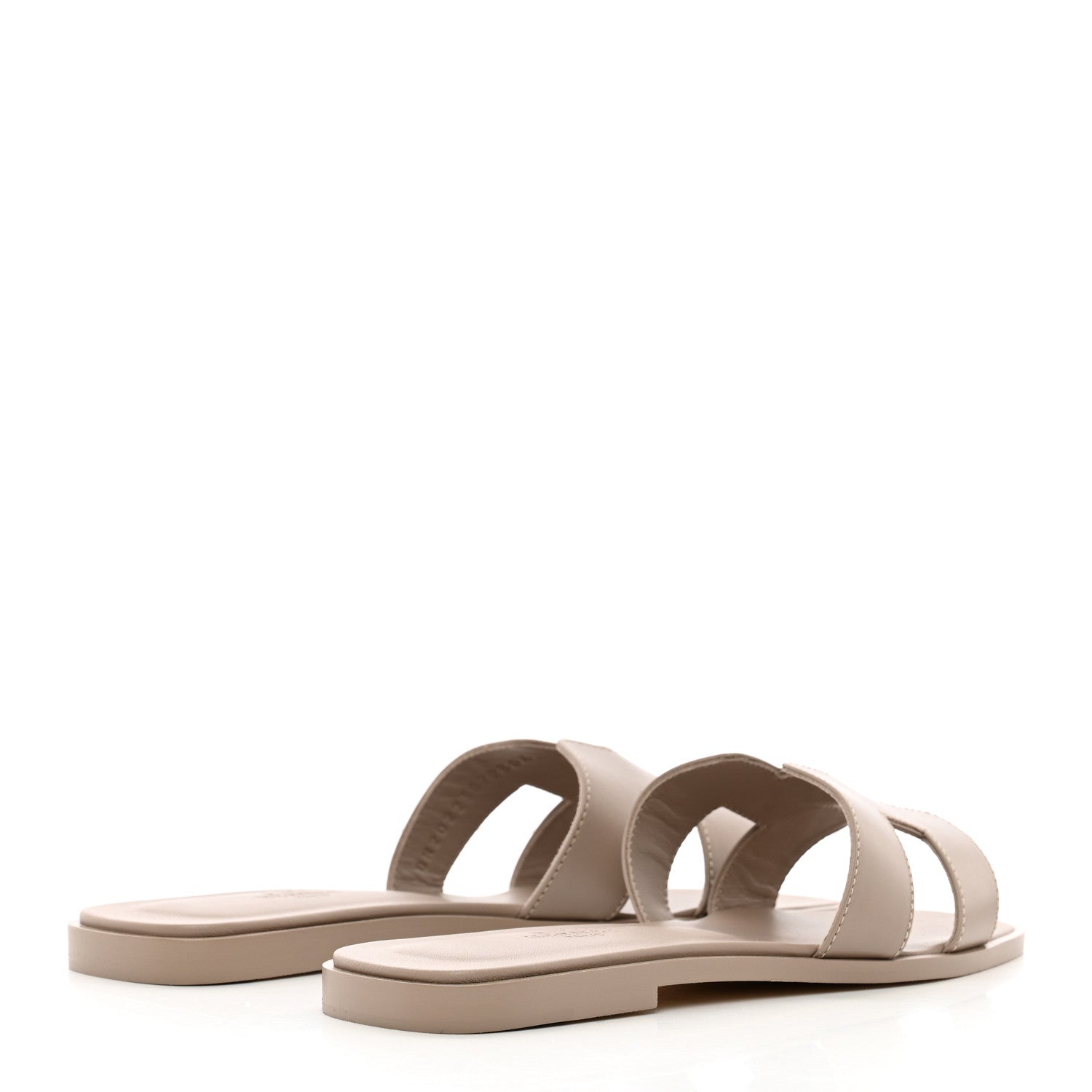 Hermes Box Calfskin Oran Sandals 38 Beige Mastic 4 of 13