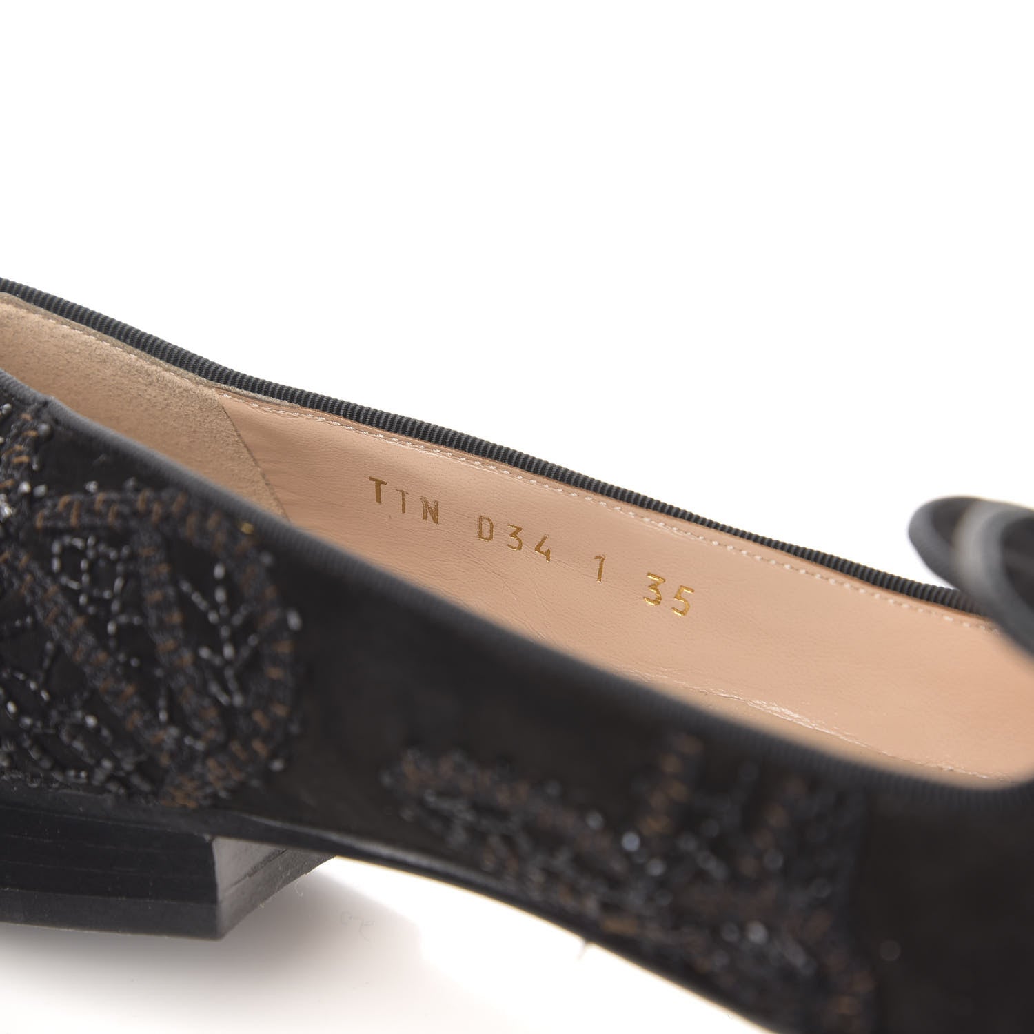 Valentino Garavani Suede Beaded Butterfly Flats 35 Black 8 of 9