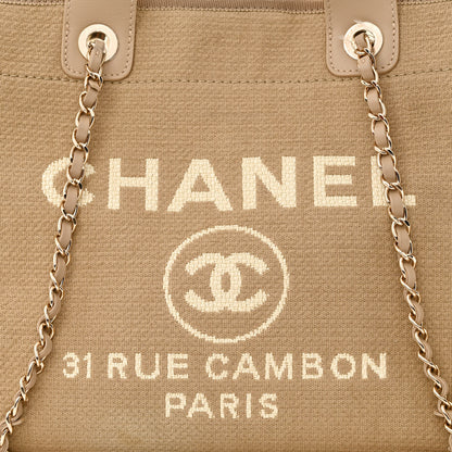 Chanel Mixed Fibers Small Deauville Tote Beige 8 of 10