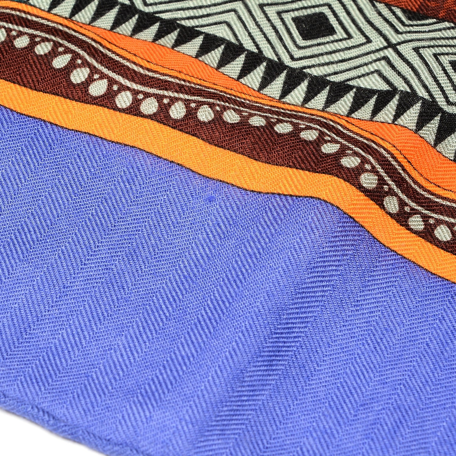 Hermes Cashmere Silk Cent Plis Des Miao Shawl 140 3 of 5