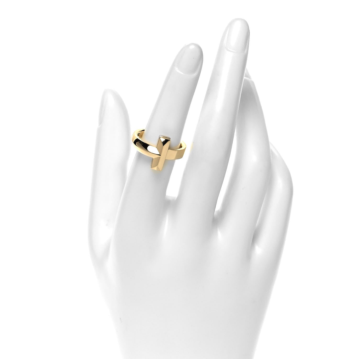 Tiffany 18K Yellow Gold 4.5mm T T1 Ring 52 6 2 of 5