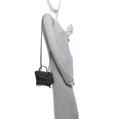 Celine Grained Calfskin Pico Belt Bag Grey 2 of 10