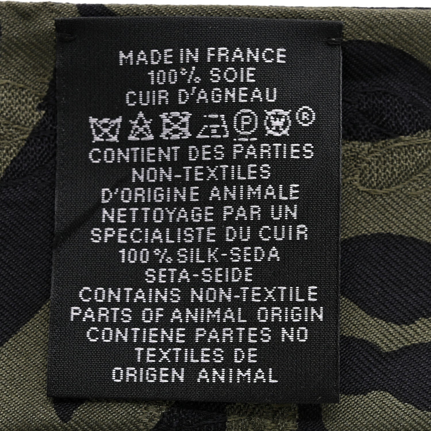 Hermes Silk Calfskin Bouquet Final Fringed Twilly Vert Loden Black 3 of 4