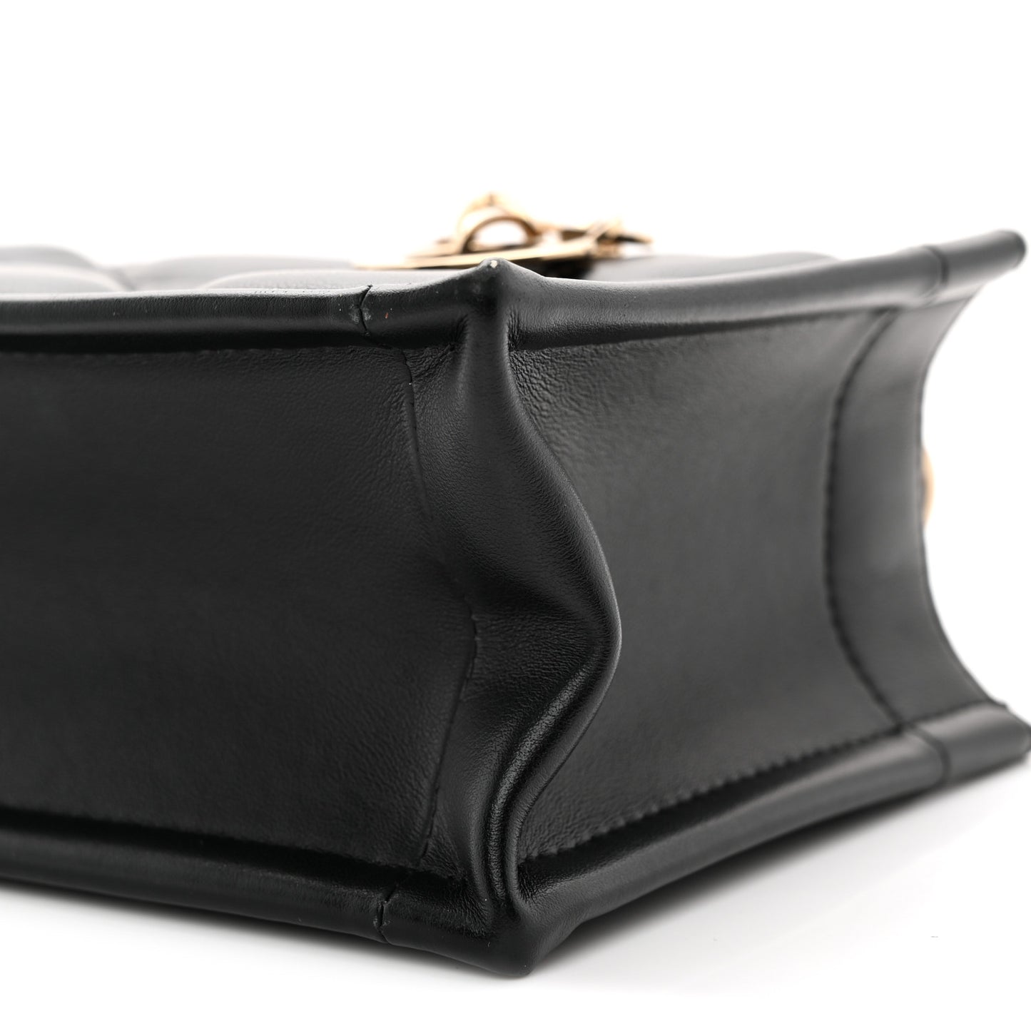 Calfskin Macrocannage Mini Book Tote Black
