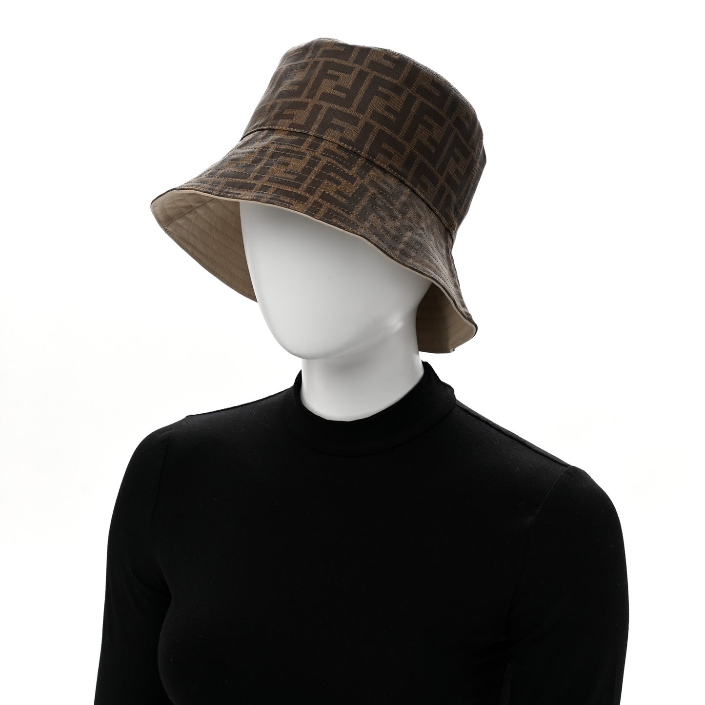 Technical Fabric FF Reversible Bucket Hat S Tobacco Beige