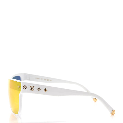 Louis Vuitton Nylon LV Shadow Square Sunglasses Z1845U White 3 of 6