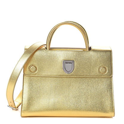 Christian Dior Metallic Goatskin Medium Diorever Flap Gold 1 of 9