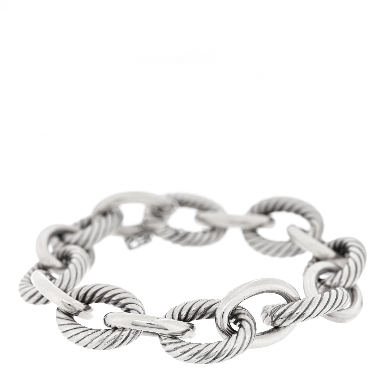David Yurman Sterling Silver 17mm Extra Large Oval Link Bracelet 1 of 3