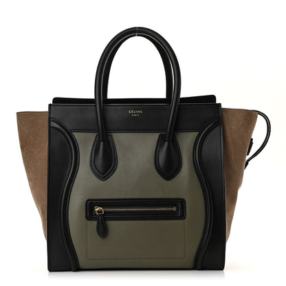 Celine Smooth Calfskin Suede Mini Tri-Color Luggage Almond 1 of 11