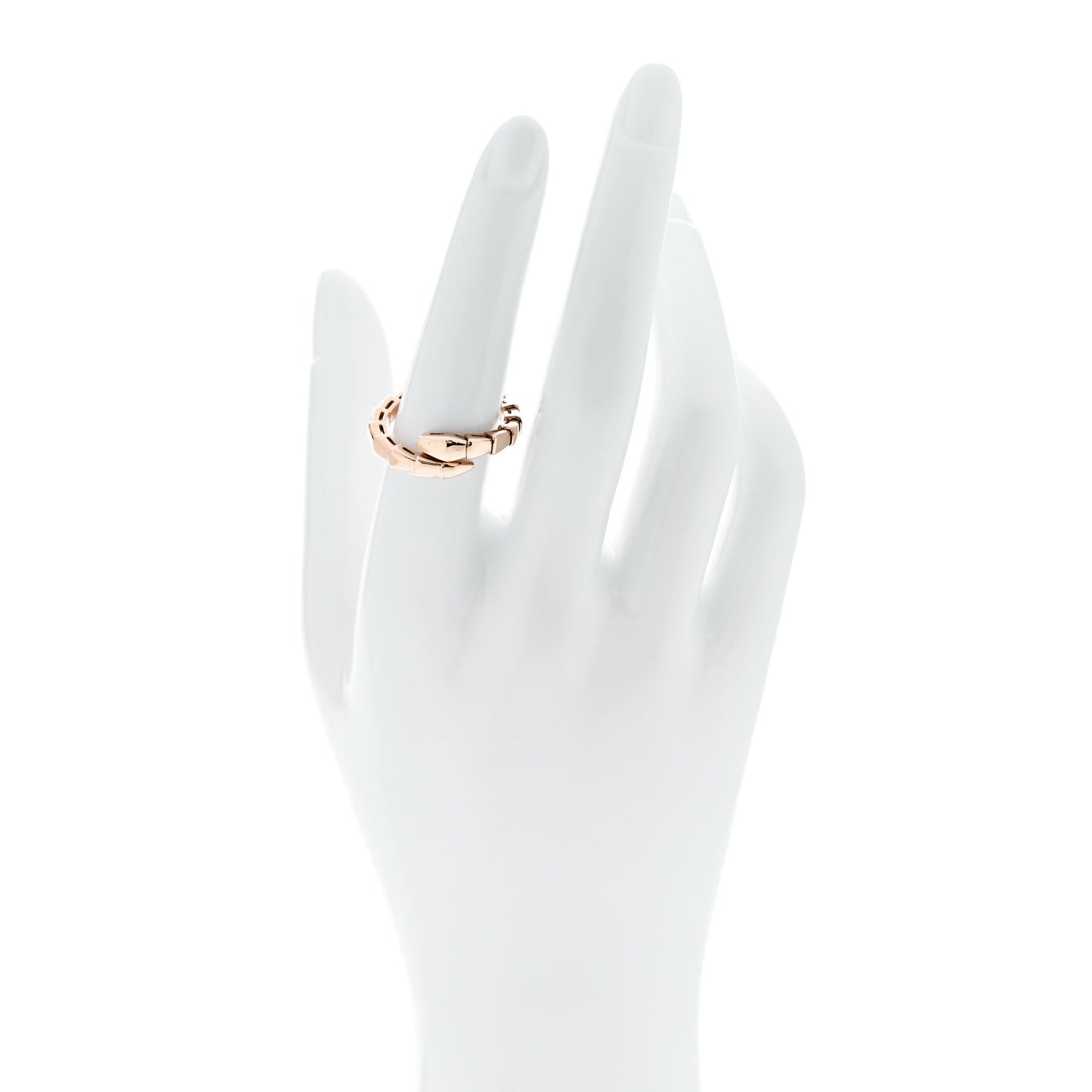 18K Rose Gold Serpenti Viper Ring M