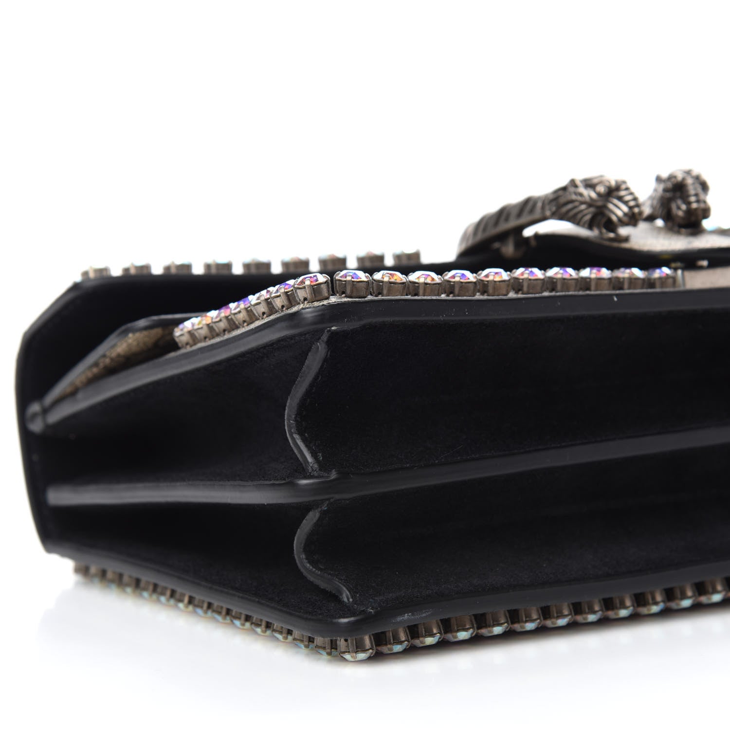 Gucci GG Supreme Monogram Crystal Small Dionysus Shoulder Bag Black 6 of 11