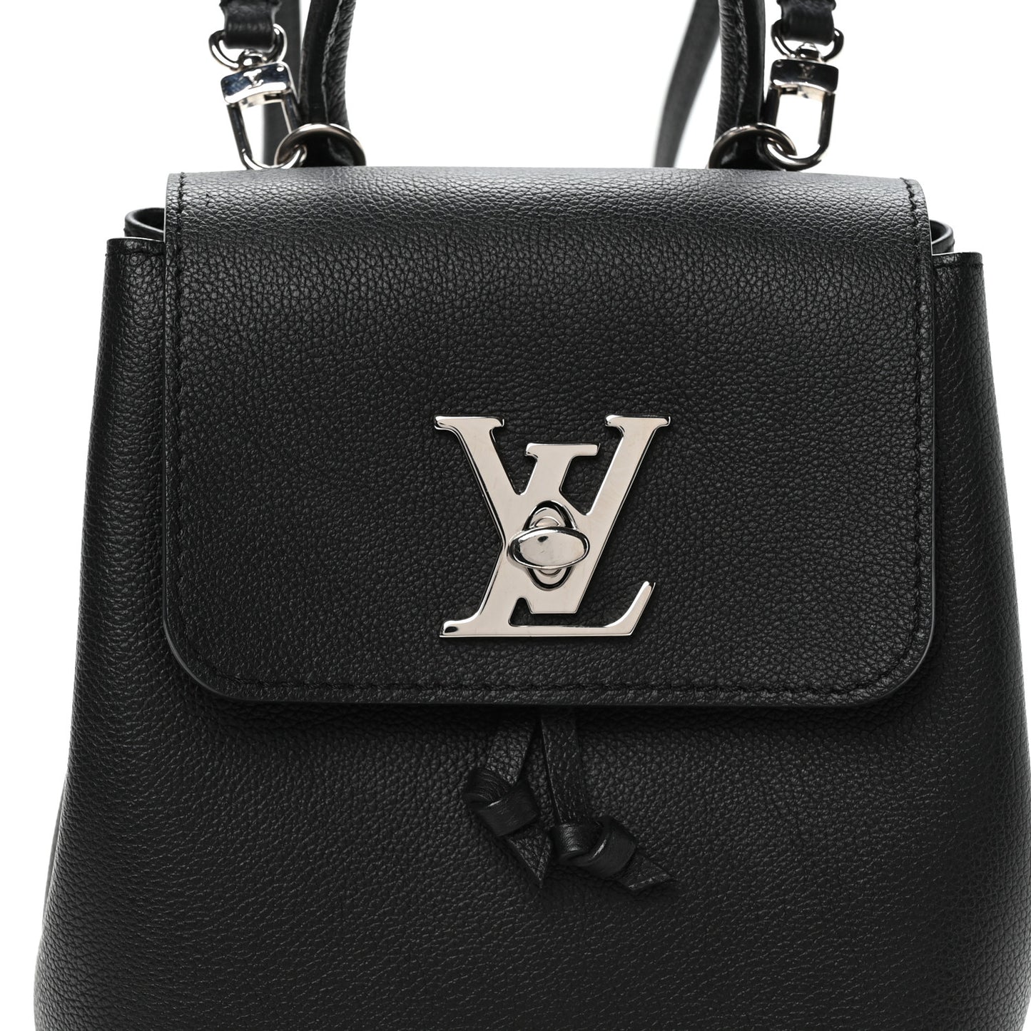 Calfskin Lockme Mini Backpack Black