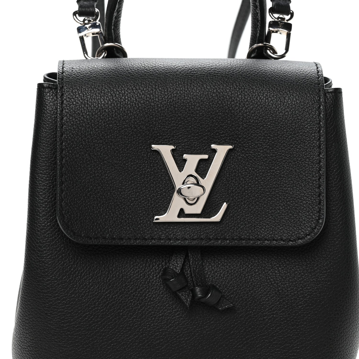 Louis Vuitton Calfskin Lockme Mini Backpack Black 7 of 10