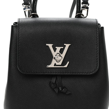 Louis Vuitton Calfskin Lockme Mini Backpack Black 7 of 10