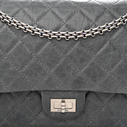 Chanel Aged Calfskin Quilted 50th Anniversary 2.55 Reissue Flap 226 Grey 9 of 12