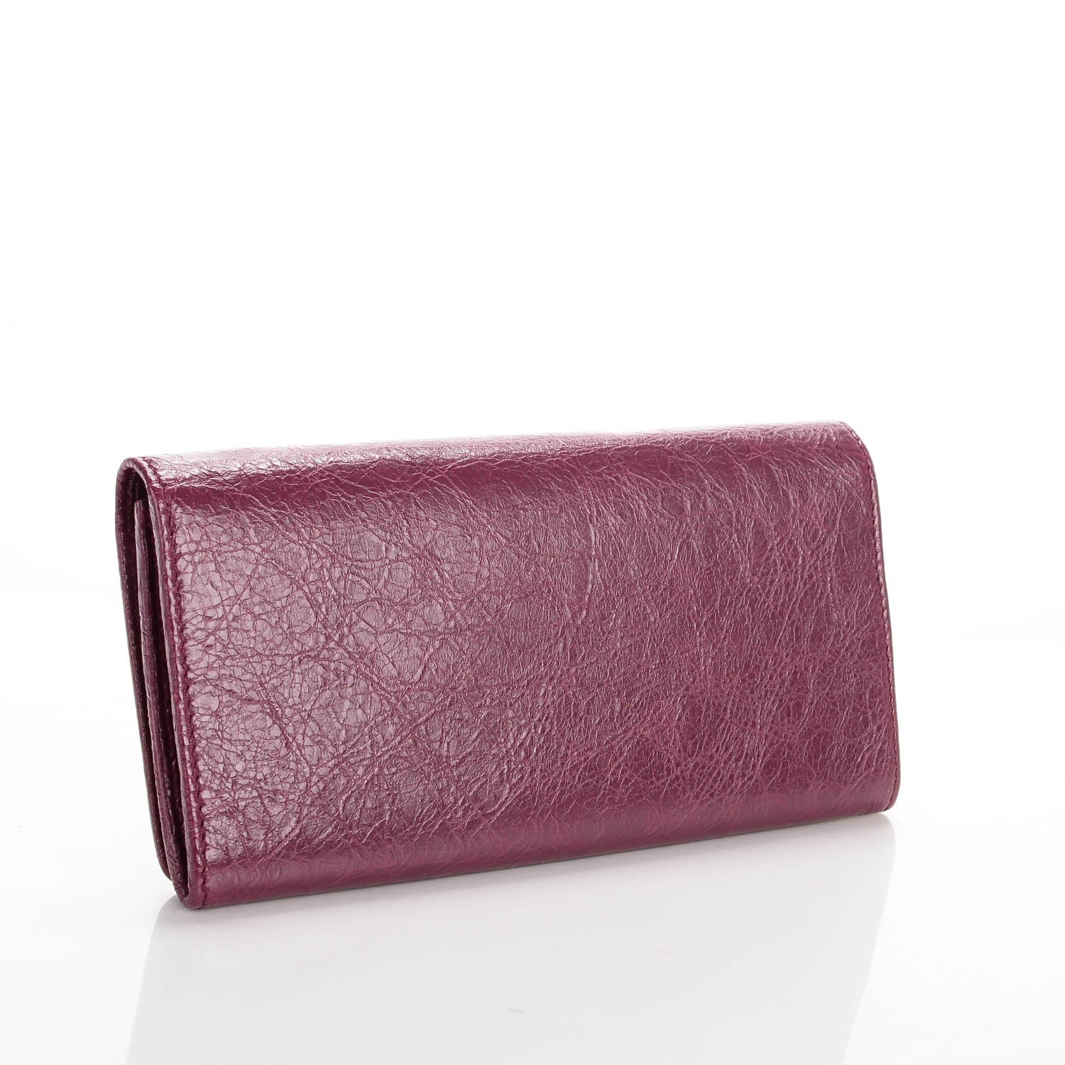 Balenciaga Agneau Classic Hardware Money Wallet Violet Prune 4 of 11