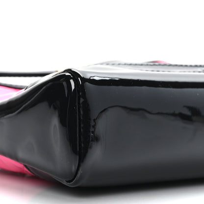 Chanel Patent Calfskin Quilted Mini 31 Shopping Bag Pink Black 8 of 10