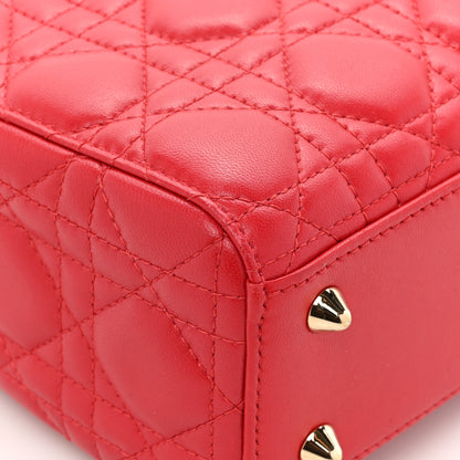 Christian Dior Lambskin Cannage Small Lucky Badges My Lady Dior Red 10 of 13