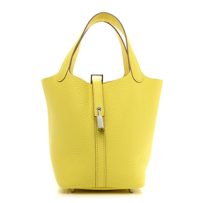 Hermes Taurillon Clemence Picotin Lock 18 PM Lime 1 of 11