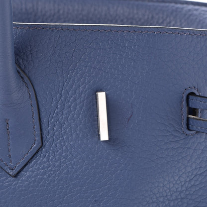 Hermes Taurillon Clemence Birkin 35 Bleu Brighton 25 of 34