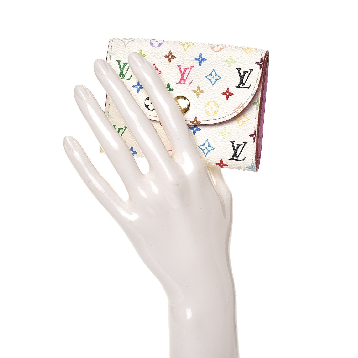 Louis Vuitton Monogram Multicolor Business Card Holder White Litchi 2 of 7