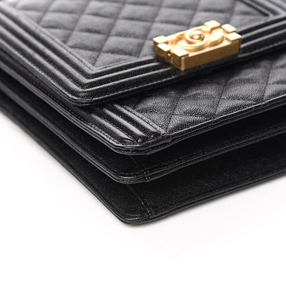 Chanel Caviar Quilted North South Boy Flap Black 8 of 11