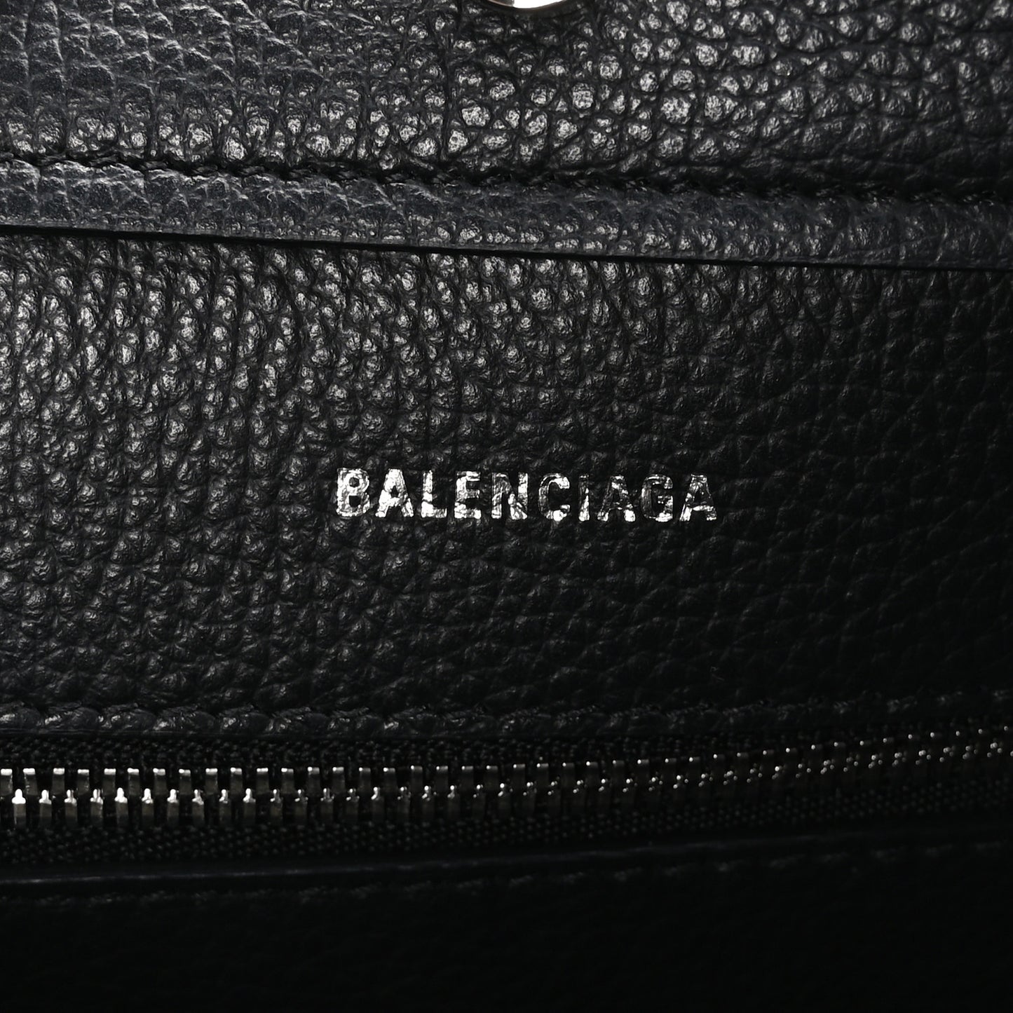 Grained Calfskin XS Everyday North South Shoulder Tote Bag Black