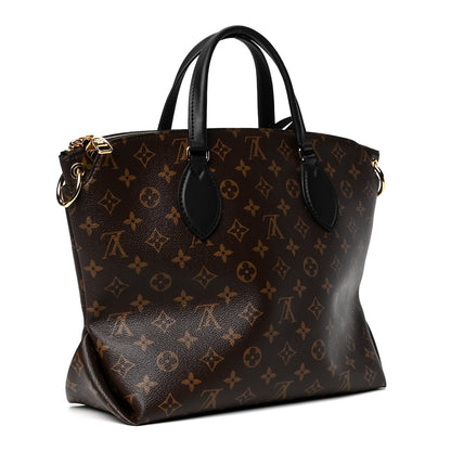 Louis Vuitton Monogram Flower Zipped Tote MM Black 2 of 5